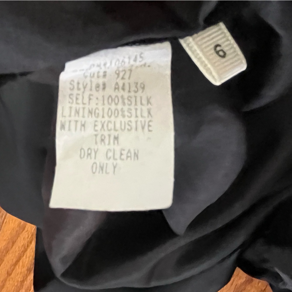 Co-Op Black Plunge Skater Dress Women’s 6 Silk Party Fit Flare - Picture 7 of 8